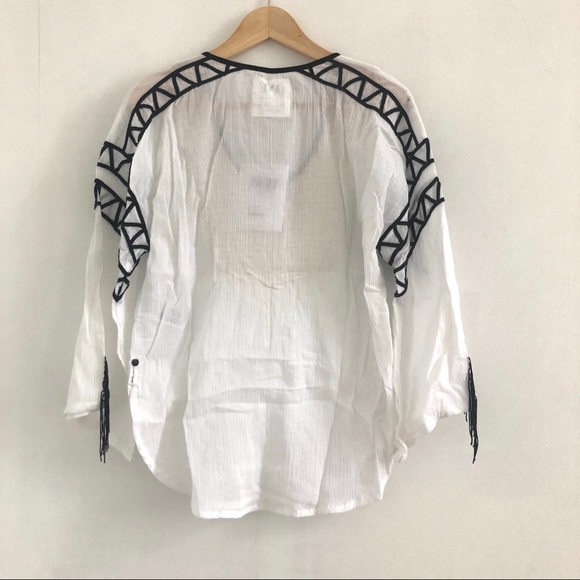 One Teaspoon black and white boho top - Picture 5 of 7